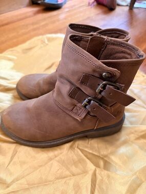 Blowfish Brown Buckle Accent Ankle Boots